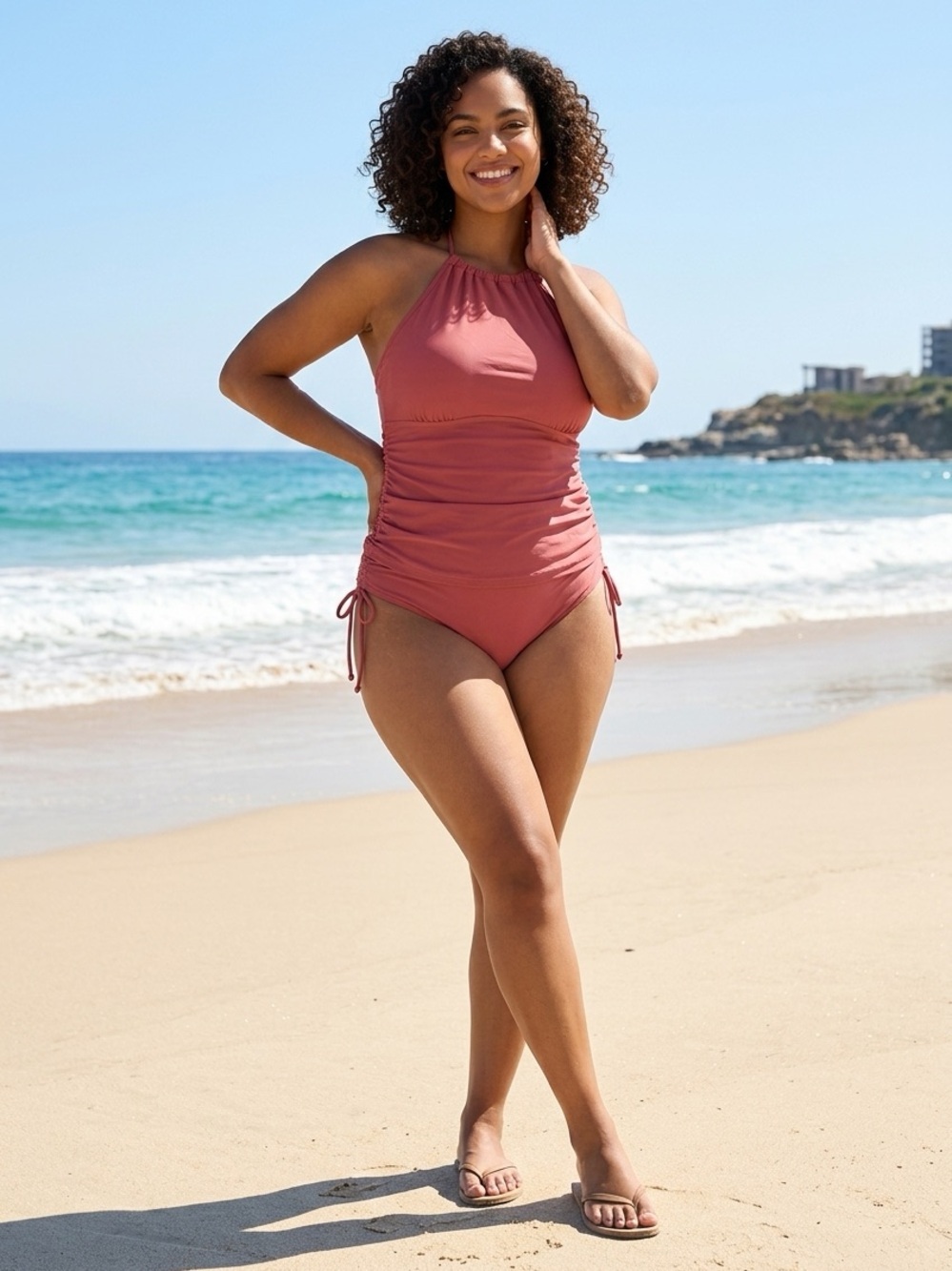 Halter Bikini Swim Set Large New